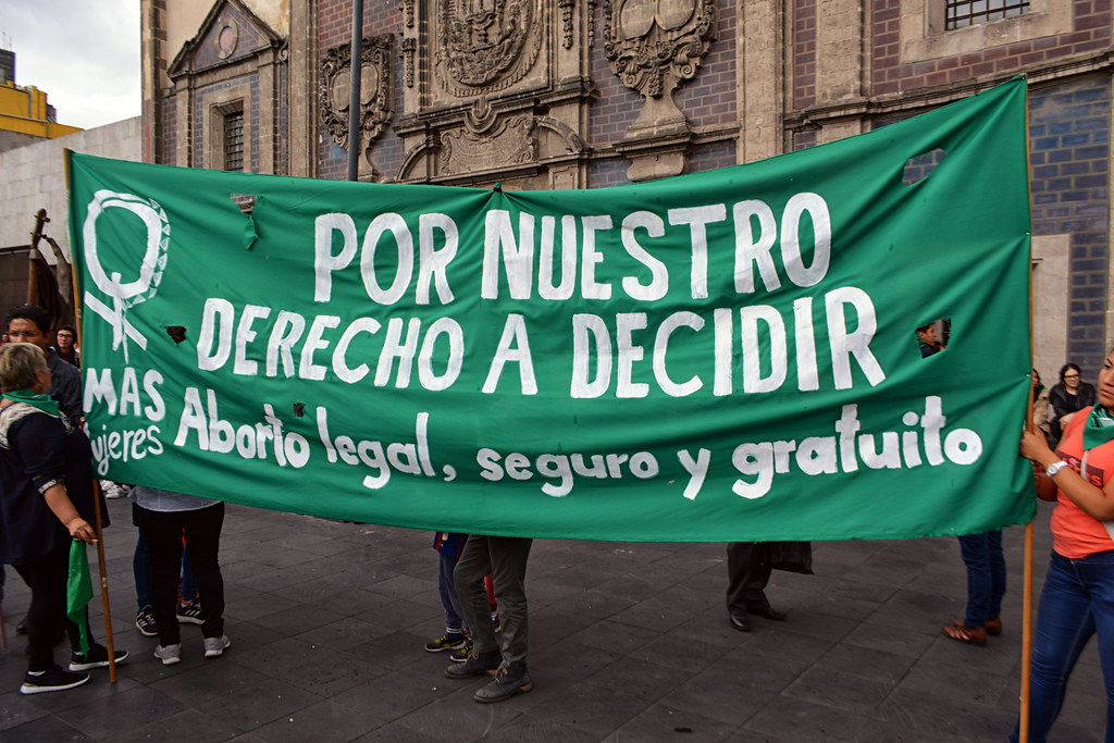 A demonstration in support of the abortion law in Argentina (Credit: Flickr)