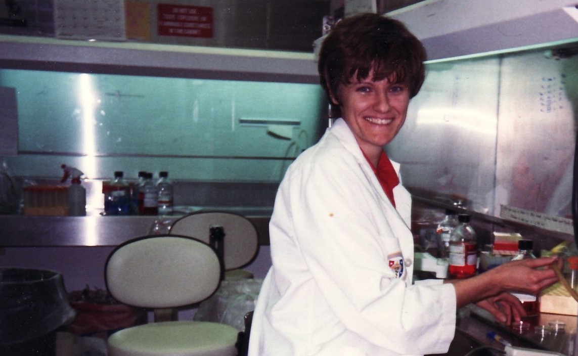 Kati Kariko, shown here in 1989, worked for years in labs before her work would be taken seriously. (Credit: Kati Kariko)