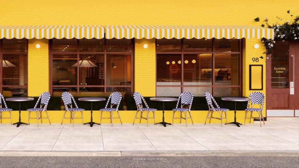 Bumble Brew, a partnership between the app and Italian eatery Pasquale Jones, is scheduled to open this weekend in New York's Nolita neighborhood. 