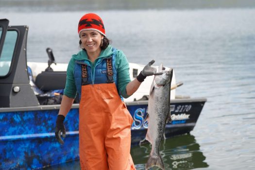 Amy Cordalis, who has served as the Yurok Tribe's general counsel, understands how important fishing is to her people and today is fighting to restore the health of the Klamath River, which has been hurt by climate change and environmental damage. (Credit: Matt Mais of the Yurok Tribe)