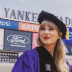Taylor Swift addressed NYU’s Class of 2022 at Yankee Stadium with song lyrics, humorous quips and sage life hacks. (Credit: @nyuniversity)