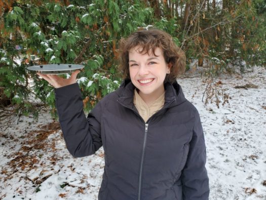 Over the course of five years, Madeline Clough plants to collect air particulates – or tiny particles –  in custom-built samplers, in partnership with high schools in Michigan. (Credit: Courtesy of Madeline Clough)