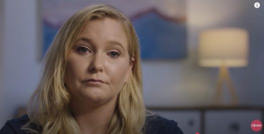 Virginia Giuffre recounts her traumatic experience working for Jeffrey Epstein and Ghislaine Maxwell in the 2020 documentary "Lured" on Lifetime. (Credit: Lifetime, on Youtube)