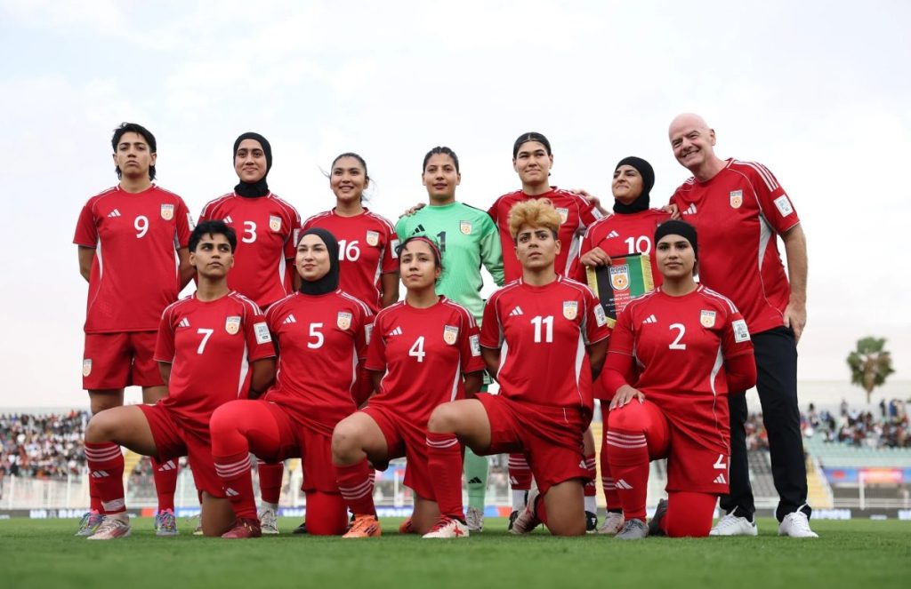 Afghanistan's national women's soccer team reunited  after fleeing their homeland at a FIFA tournament in Morocco. (Credit: FIFA)