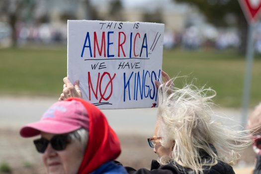A photo taken from a recent No Kings Protest in Cape Cod. (Credit: Flickr)