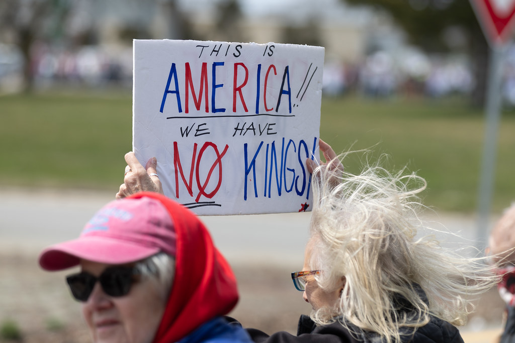 A photo taken from a recent No Kings Protest in Cape Cod. (Credit: Flickr)