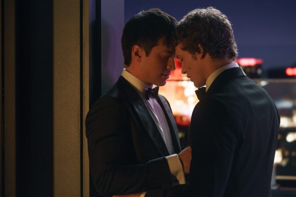 The series "Heated Rivalry" on HBO Max, about star-crossed hockey player lovers, is adapted from Rachel Reid’s "Game Changers" book series. (Credit: Sabrina Lantos/HBO Max)